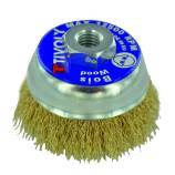 CUP brush - Brass-plated steel wire - Stripping of wood, brass, copper TECHNIC (Blister Box)