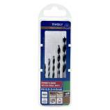 5x SLR graduated 3-point wood drill bits Ø 2 to 5 mm 