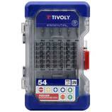 54 pieces - 53 bits L 25- 50 mm + 1 magnetic bit holder 