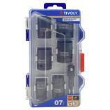 7 pièces -5 douilles à choc Ø 13 à 24mm + 1 douille F 1/2" porte embout hexa 6.35mm + 1 porte douille hexa 6.35 mm pour douilles 1/2" -IMPACT 