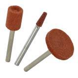 3 Mini-Meules en Oxyde d'Aluminium Ø3-9.9-20 mm (conique, cylindrique, circulaire) 