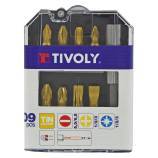 9 piezas -8 puntas con recubrimiento TiN + 1 portapuntas magnético 