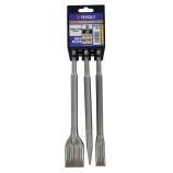 3 pieces - DEMOLITION PACK chisel bit & chisels SDS+ L250 mm 