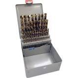 Ø: / L: / Metal drill bit HSS-E5 (cobalt 5%) -GOLD coated -DIN338 -h8 -Split point (Case)