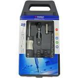 28 pièces -15 embouts + 9 douilles + 1 porte-embout magnétique + 1 tournevis + accessoires -STANDARD 