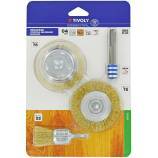 4 piezas: 3 cepillos para madera + 1 adaptador SDS+ 