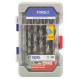 100 brocas para metal HSS rectificadas, punta en cruz Ø 1 a 13 mm 