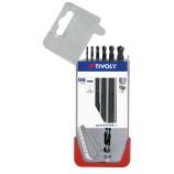 6 fully ground HSS STEAM metal drill bits, Split point, Ø 2 to 8 mm 