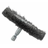 Brosse CIRCULAIRE -Pour perceuse -Fil acier ondulé -Décapage du bois ESSENTIAL (Cartonnette brochable)