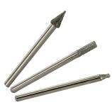 3 Diamond mini-milling cutters Ø2-3-4.5 mm (ball, cylindrical, flame) 