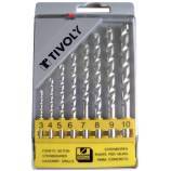 8 brocas para hormigón Ø 3 a 10 mm 
