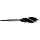 Foret bois 4 taillants -Queue hexagonale ESSENTIAL (Blister)