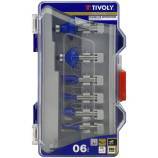 6 router bits in assorted shapes - 8 mm shank 