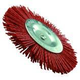 Brosse CIRCULAIRE -fil nylon rouge -décapage du bois ESSENTIAL (Vrac)