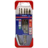 5 Fully ground HSS cobalt metal drill bits - Hexagonal shank - DIN338 - h8 - Tivoly Smart Point Sharpening (Case) 