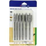 6 brocas para madera planas Ø 10 a 25 mm 