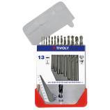 13 fully ground HSS metal drill bits - split point, Ø 1.5 to 6.5 mm 