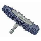 Brosse CIRCULAIRE -Fil nylon bleu -Ponçage du bois ESSENTIAL (Cartonnette brochable)