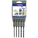 5 single flute SDS+ drill bits L110 mm Ø 4 to 6 mm 