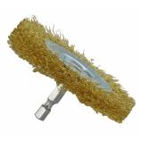 CIRCULAR brush - Corrugated brass-plated steel wire - Stripping of wood, brass ESSENTIAL (Hanging cardboard)