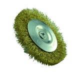 CIRCULAR brush - Corrugated brass-plated steel - Stripping of wood, brass ESSENTIAL (Bulk)