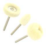 3 Mini-Brosses Feutre Ø12-25-25 mm (pinceau, coupe, circulaire) 