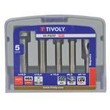 5 pieces - 4 DIN335C HSSE5 90° countersinker Ø 8.3 yo 16.5 mm + 1 HSSE5 deburring cutter 