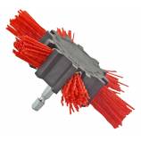 Cepillo ABANICO -Hilo de nailon rojo -Decapado de madera ESSENTIAL (Cartoncillo colgante)