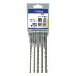 5 single flute SDS+ drill bits L160 mm Ø 4 to 6 mm 