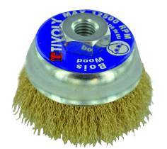 CUP brush - Brass-plated steel wire - Stripping of wood, brass, copper TECHNIC (Blister Box)