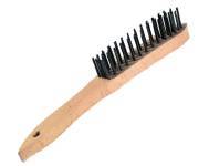 Brushes with HANDLE - Wooden handle - Steel, stainless steel or brass-plated bristles ESSENTIAL (Unit packaging)