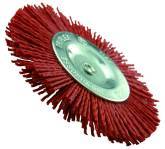 Brosse CIRCULAIRE -fil nylon rouge -décapage du bois ESSENTIAL (Vrac)