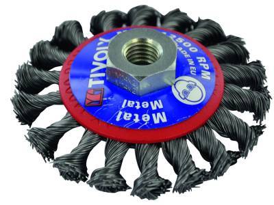 CONICAL brush - Twisted steel wire - Coarse scouring of the metal TECHNIC (Blister)