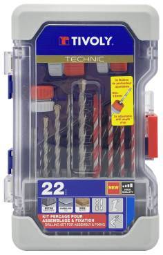 22 pièces -Coffret RANGER -Kit spécial perçage pour assemblage + fixations 