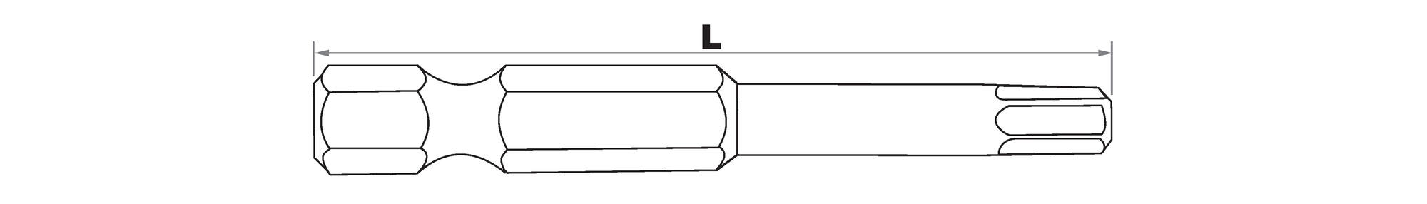 Punta de atornillar -Torsión -Para tornillo hexagonal ESSENTIAL (Blíster)