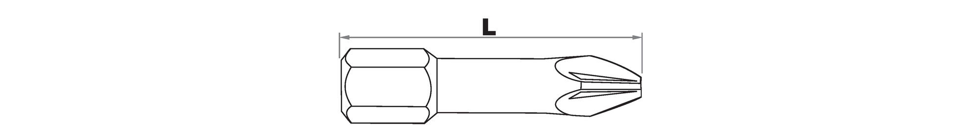 Screwdriver bit -Torsion - For Pozidriv screws ESSENTIAL (Blister)