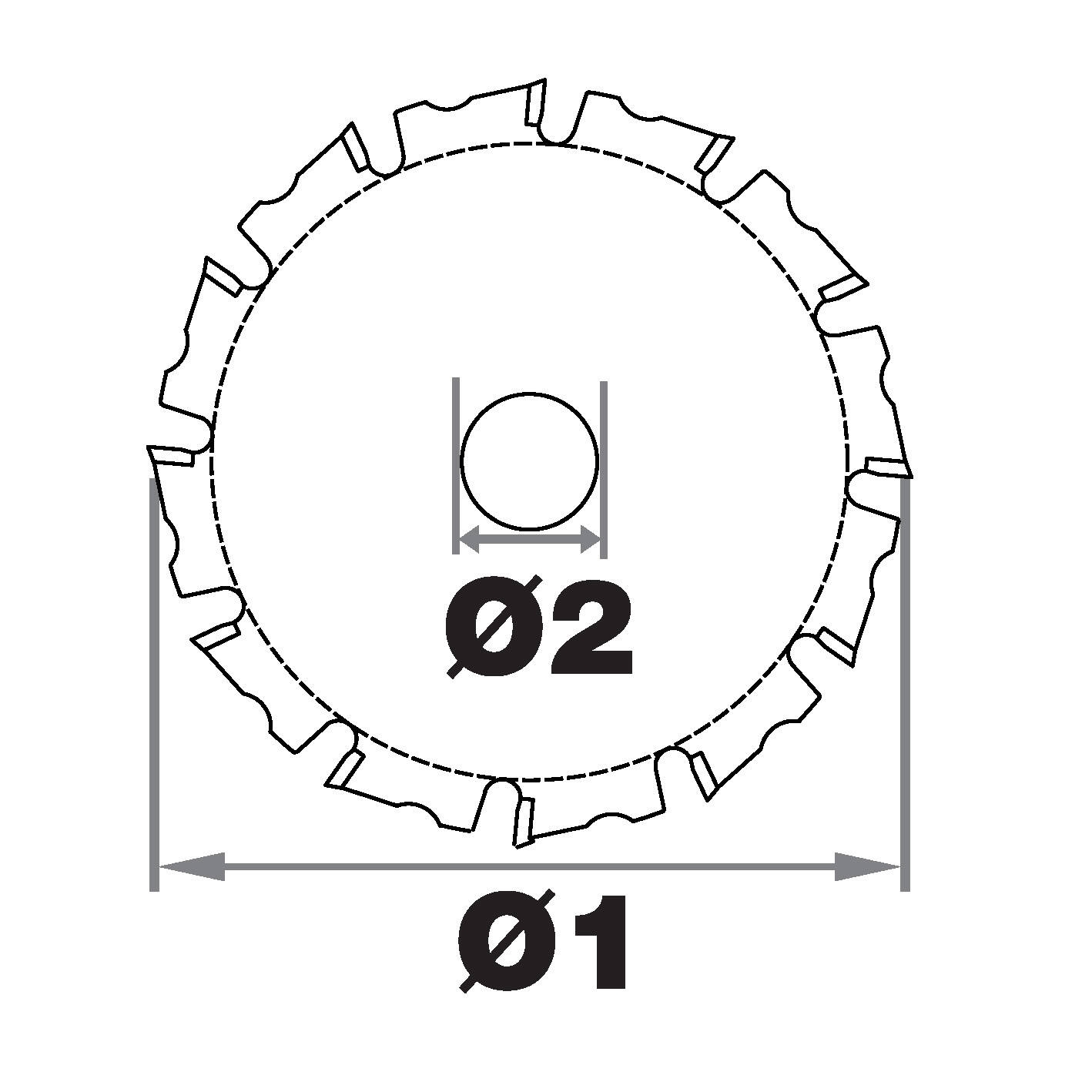 Cutting disc - For wood and wood with embedded nails - For grinder ESSENTIAL (Carton sleeve)