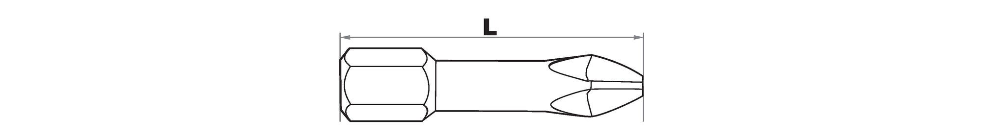 Screwdriver bit -Torsion TiN - For Phillips screws ESSENTIAL (Blister)