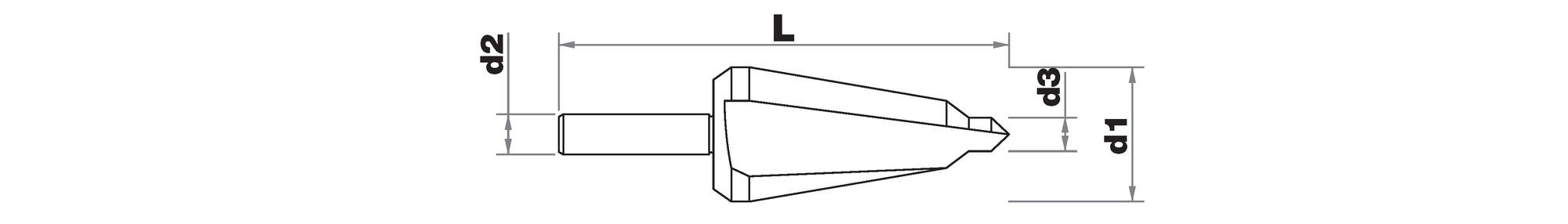 Foret conique lisse HSS -Queue cylindrique ESSENTIAL (Blister)