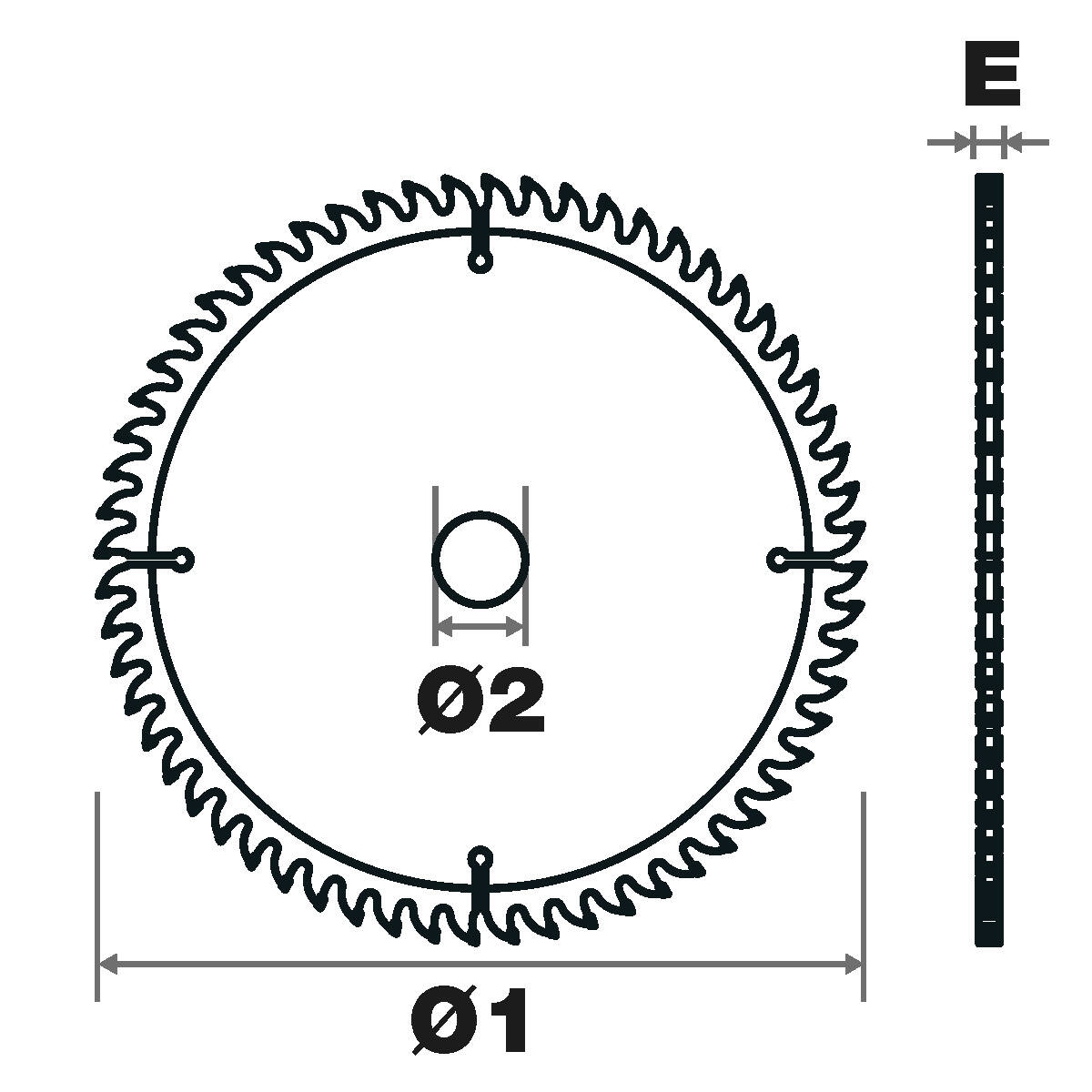 Hojas de sierra circular -Acabado -Para plástico, aluminio y acero inoxidable -ParaUso en sierra radial y de mesa ESSENTIAL (Funda cartón)