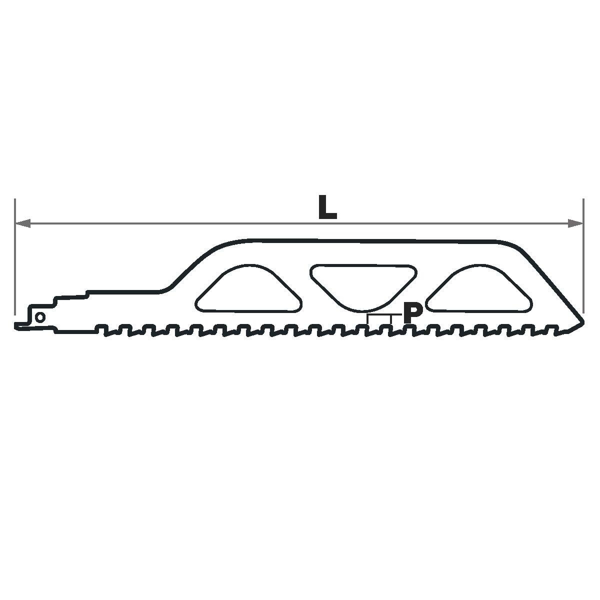 Lame de scie sabre -Pour matériaux abrasifs -Attache universelle TECHNIC (Etui plastique)