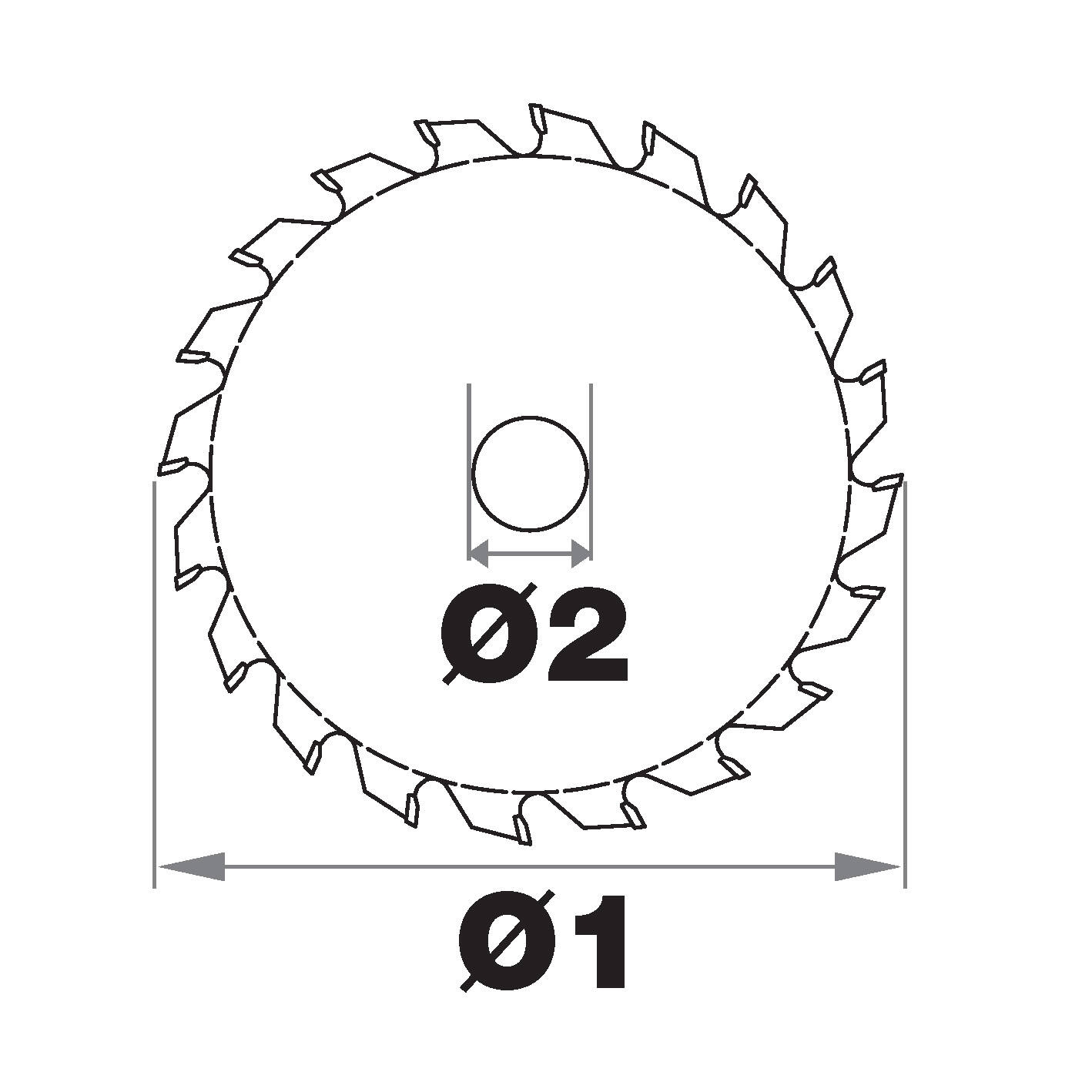 Hoja de sierra circular -Despiece -Para madera -Uso en sierra portátil TECHNIC (Estuche blíster)