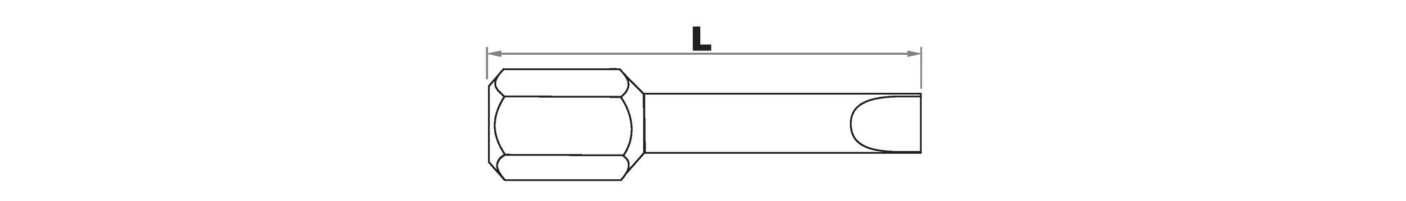 Embout de vissage -Torsion -Pour vis Fente ESSENTIAL (Blister)